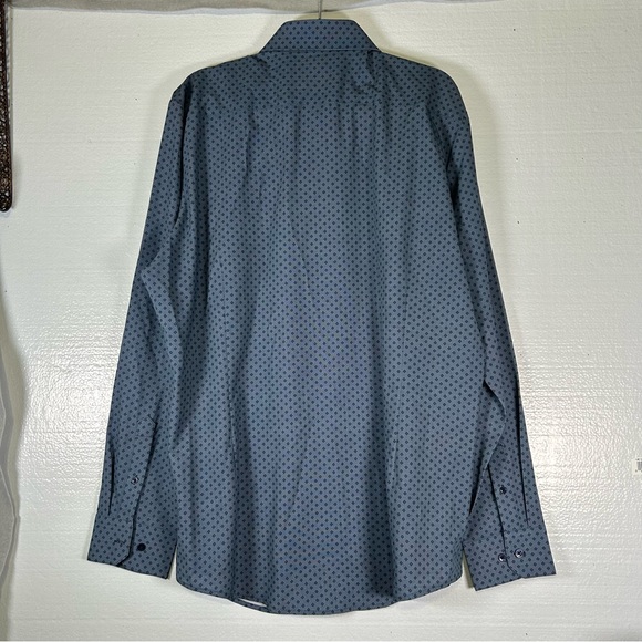 Mizzen &‎ Main Navy Diamond Leeward Dress Men’s No Iron Shirt XXL Trim Fit - Picture 2 of 10